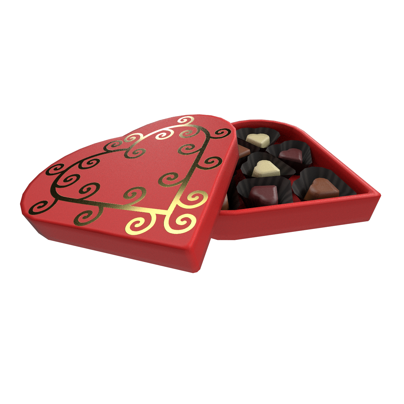 Heart-Shaped Box of Chocolates PBR